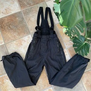Obermeyer ski pants with removable suspenders kids 14 black snowboard winter